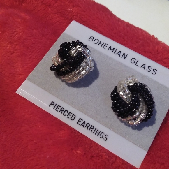 Vintage bohemian glass necklace/ matching earrings - Picture 4 of 7